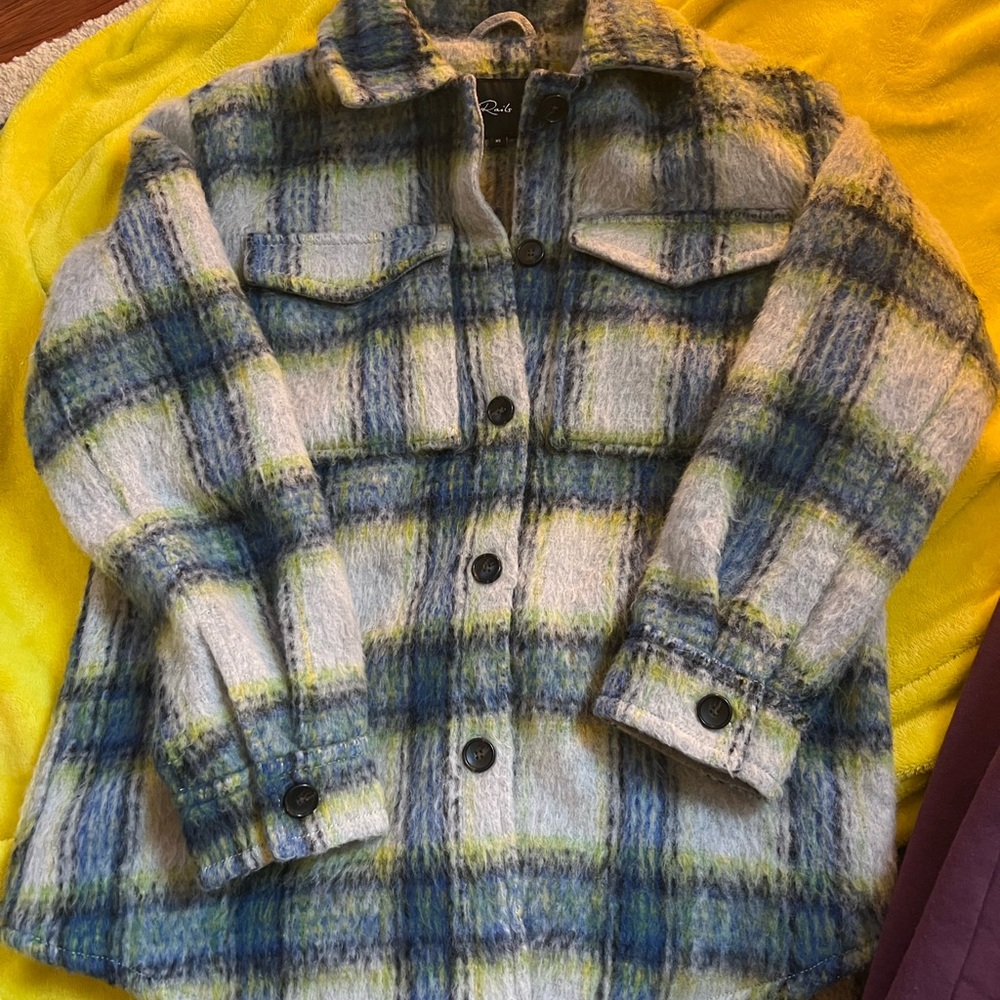 Rails Blue and Yellow Plaid Jacket